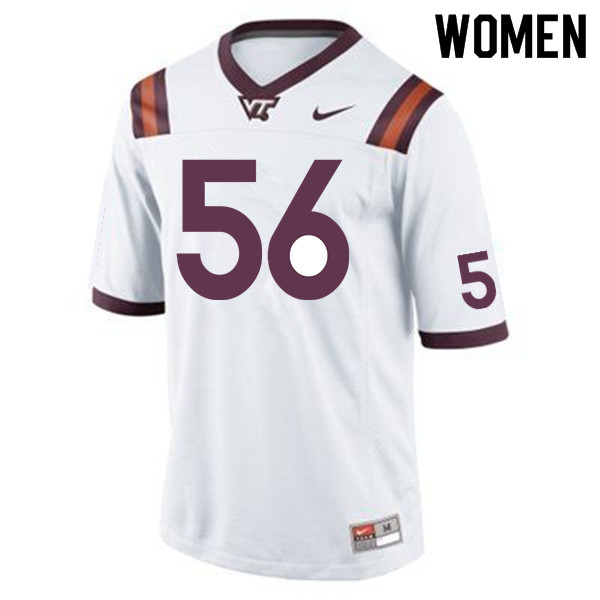 Women #56 Corey Moore Virginia Tech Hokies College Football Jerseys Sale-Maroon
